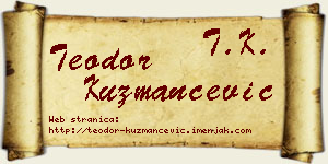 Teodor Kuzmančević vizit kartica